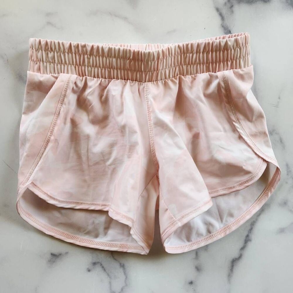All In motion xs 4/5 pink camouflage sporty athletic shorts pull on sport camo
